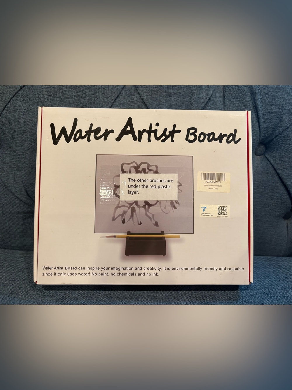 New Water Artist Board with Brush Holder